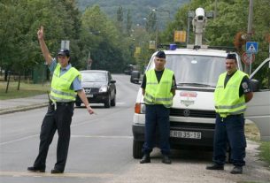 Rendőrségi akció, közúti ellenőrzés